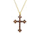 Collier Collier - Croix en or jaune 18 carats et grenats naturels 58 Facettes 14894