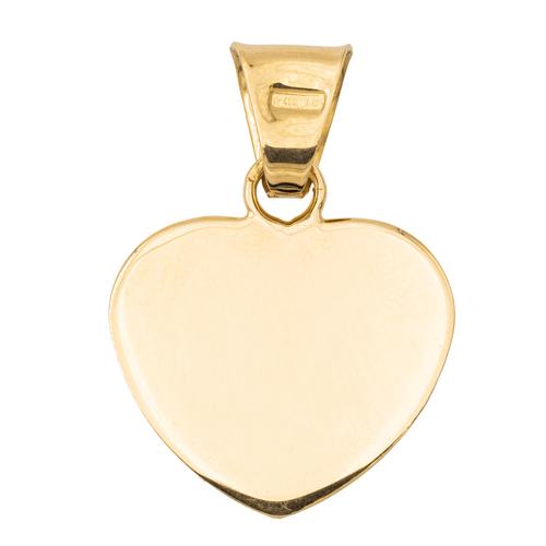 Pendentif Pendentif cœur en or jaune et or blanc 18 carats 58 Facettes 1468597CN