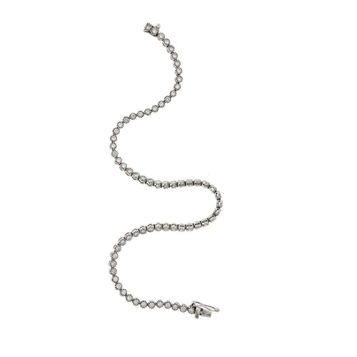 Bracelet Bracelet tennis en or blanc 18 kt avec diamants 2,76 ct 58 Facettes 14758