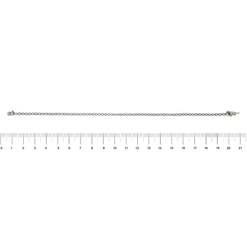 Bracelet Bracelet tennis en or blanc 18 kt avec diamants 2,76 ct 58 Facettes 14758