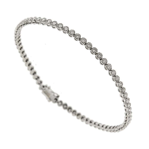 Bracelet Bracelet tennis en or blanc 18 kt avec diamants 2,76 ct 58 Facettes 14758