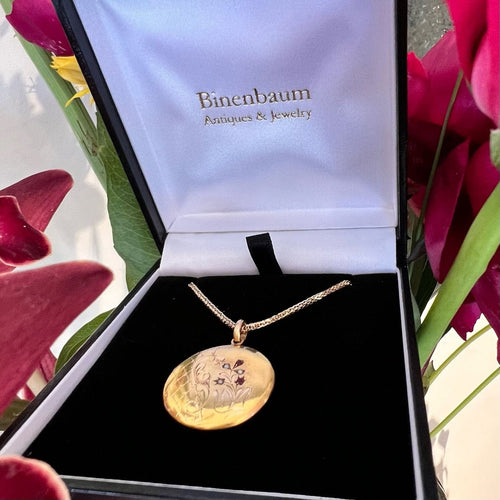 Pendentif Pendentif rond en or 14 k avec grenats et perles 58 Facettes BFC385526BB34B57A5D1C79A52B3ECBD