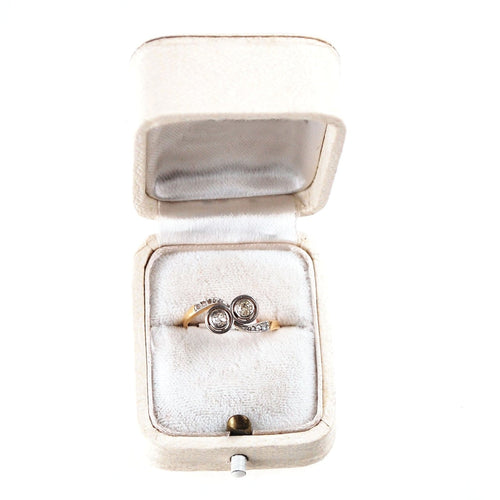 Bague 54 Bague croisée en or 14 carats et diamants taille ancienne 58 Facettes BD7AF4004E8E4CA4A0F75F90E4037A4C