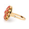 Bague 61 Bague grappe de fleurs en or jaune 14 carats et corail 58 Facettes A033A196016C42458FA8D433E0C85F83