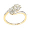 Bague 55 Bague « Toi et Moi » Belle Époque en or rouge 14K et diamants 58 Facettes 15181-0103