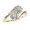 Bague 55 Bague « Toi et Moi » Belle Époque en or rouge 14K et diamants 58 Facettes 15181-0103