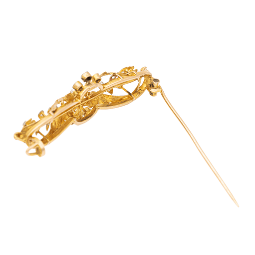 Broche Broche Fleur Or jaune, Or blanc Diamant 58 Facettes 1520142CN