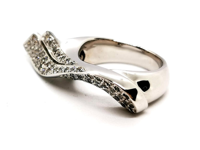 Bague 54 Bague Or blanc Diamant 58 Facettes 1523671CN