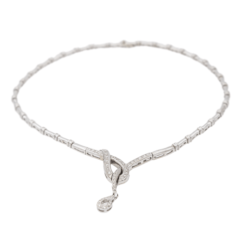 Collier Collier Or blanc Diamant 58 Facettes 1523675CN