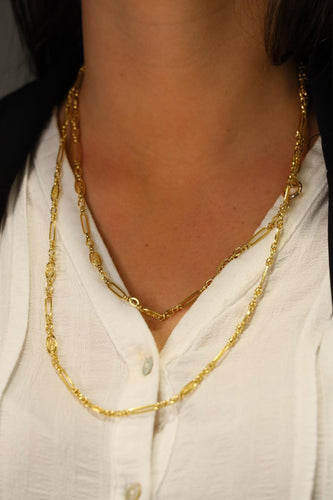 Collier Collier sautoir - Maille filigrane en or jaune 58 Facettes 1530156CN