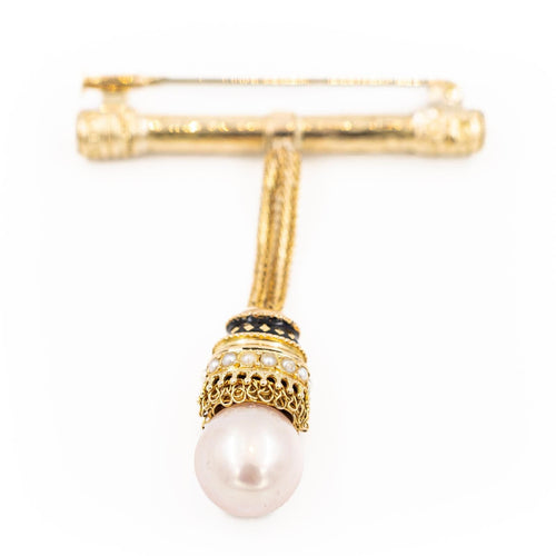 Broche Broche en or jaune 18 carats avec perles de culture 58 Facettes 1530157CN