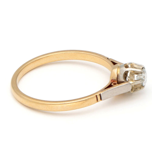 Bague 55.5 Bague solitaire en deux ors 18 carats avec diamant 58 Facettes 5F851E2A126B4D3DB31F7D2164BE1738