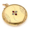 Pendentif Médaillon en or jaune 18 carats avec perles de verre rouges 58 Facettes 0A26BBA6859A4862A668B44D29795102