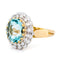 Bague 54.5 Bague grappe en or jaune 18 k, aigue-marine et diamants 58 Facettes E712C420332A4B61B242A174B74796B1