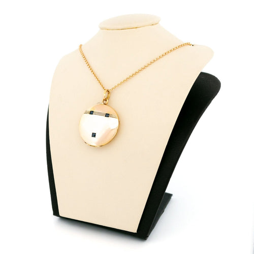 Pendentif Médaillon rond en or 14 carats et saphirs 58 Facettes 2537BEAE60DB490AAF0183D2B5C96B45