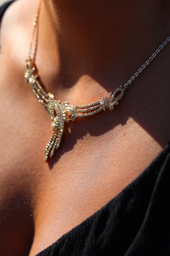 Collier Collier en or jaune 18 carats serti de diamants 58 Facettes 1588524CN