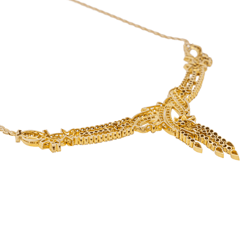 Collier Collier en or jaune 18 carats serti de diamants 58 Facettes 1588524CN