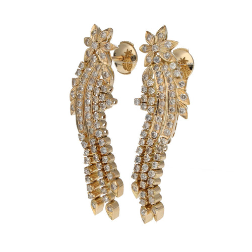 Boucles d'oreilles Boucles d'oreilles étoile filante en or jaune 14 carats et diamants 58 Facettes 1588527CN