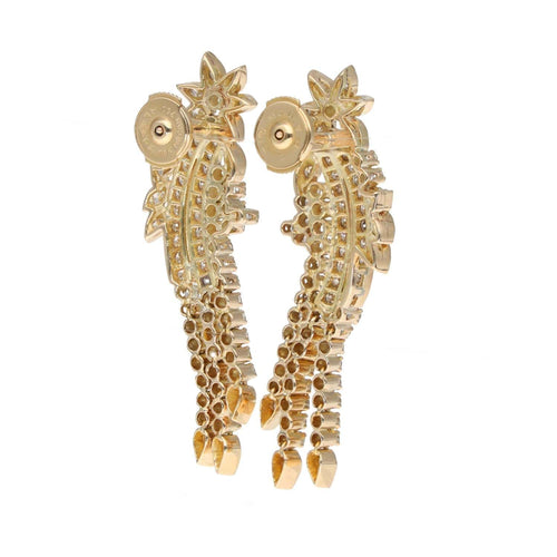 Boucles d'oreilles Boucles d'oreilles étoile filante en or jaune 14 carats et diamants 58 Facettes 1588527CN