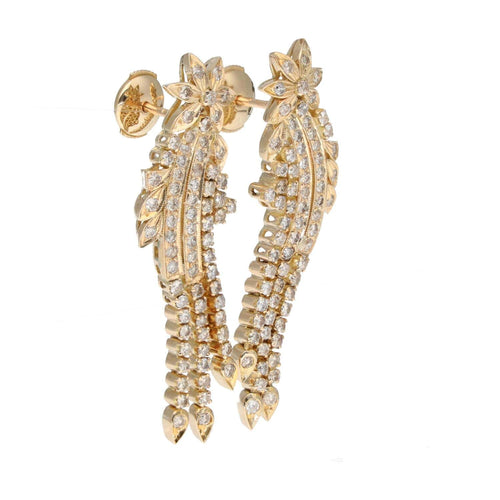 Boucles d'oreilles Boucles d'oreilles étoile filante en or jaune 14 carats et diamants 58 Facettes 1588527CN