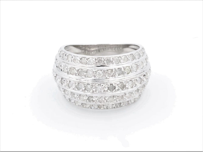 Bague 54 Bague Or blanc Diamant 58 Facettes 1589226CN