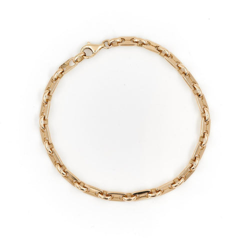 Bracelet Bracelet maille grain de café carré en or jaune 18 carats 58 Facettes 1589340CN