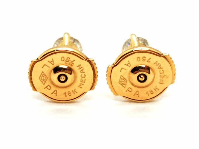 Boucles d'oreilles Boucles d’oreilles puces en or jaune 18 carats et diamants 58 Facettes 1599609CN