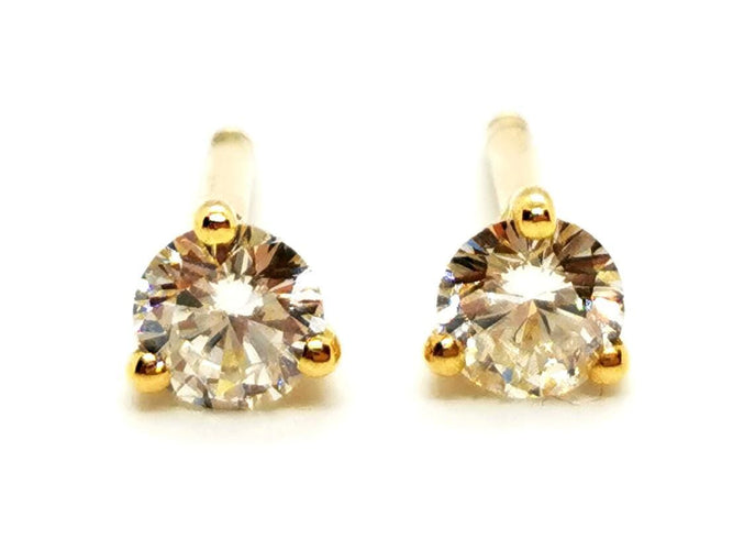 Boucles d'oreilles Boucles d'oreilles Puces Or jaune Diamant 58 Facettes 1599609CN