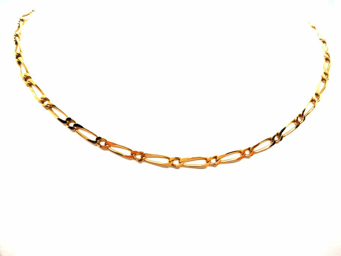 Collier Collier maille alternée en or jaune 18 carats 58 Facettes 1599630CN