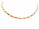 Collier Collier maille alternée en or jaune 18 carats 58 Facettes 1599630CN