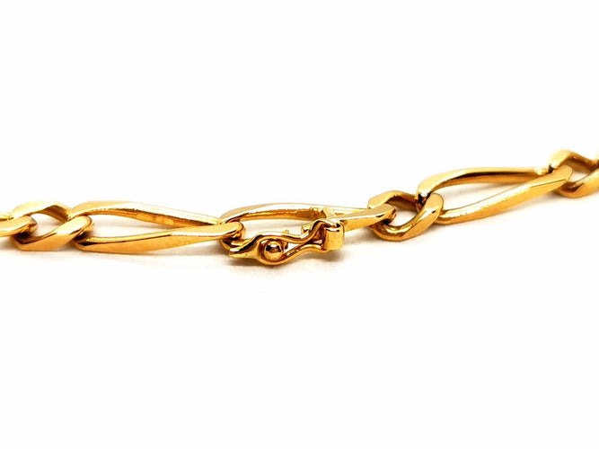 Collier Collier maille alternée en or jaune 18 carats 58 Facettes 1599630CN