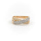 Bague 68 Bague alliance en anneaux croisés en or jaune et blanc avec diamants 58 Facettes 1599635CN