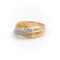 Bague 68 Bague alliance en anneaux croisés en or jaune et blanc avec diamants 58 Facettes 1599635CN