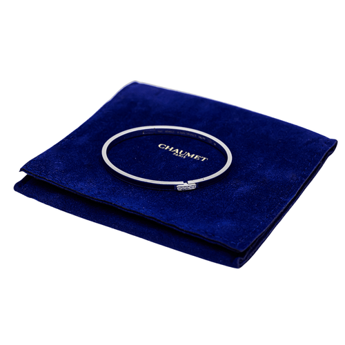 Bracelet Chaumet Liens Evidence - Bracelet jonc en or blanc et diamants 58 Facettes 1600576CN