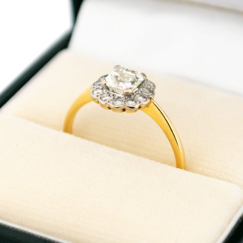 Bague 54 Bague grappes en or 18 carats bicolore avec diamants 58 Facettes DA0A78C4E3B04192AB8402DE9F5A958D