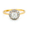 Bague 54 Bague grappes en or 18 carats bicolore avec diamants 58 Facettes DA0A78C4E3B04192AB8402DE9F5A958D