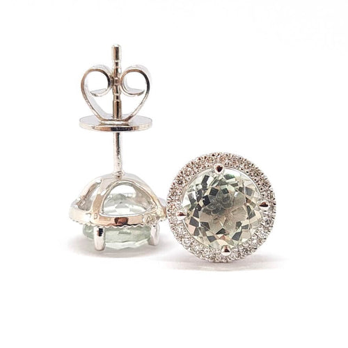 Boucles d'oreilles Boucles d'oreilles aigues-marines diamants or blanc 58 Facettes