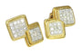 Boucles d'oreilles Boucheron - Boucles d’oreilles clips en or jaune 18K, platine et diamants 58 Facettes 16110-0082