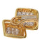 Boucles d'oreilles Boucheron - Boucles d’oreilles clips en or jaune 18K, platine et diamants 58 Facettes 16110-0082