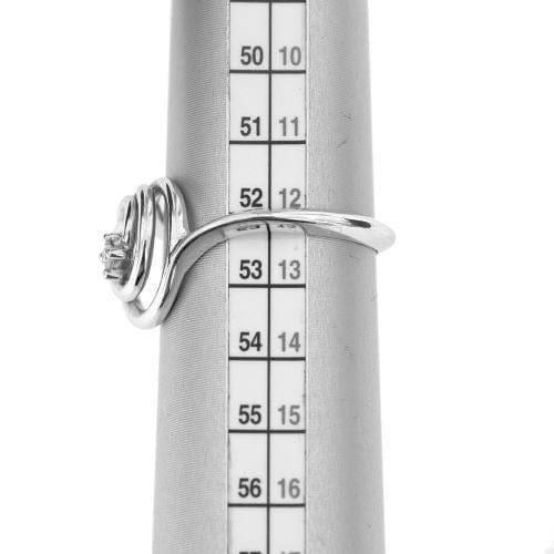 Bague 53 Bliss - Bague solitaire en or blanc 18 ct avec diamant 0,05 ct 58 Facettes 16113