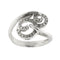 Bague Bague contrariée à double spirale en or blanc 18 ct et diamants 58 Facettes 16182