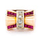 Bague 58 Bague tank rétro en or 14 carats avec diamants et rubis synthétiques 58 Facettes 8260FCE5C9254FA884D5937C3D2A0727