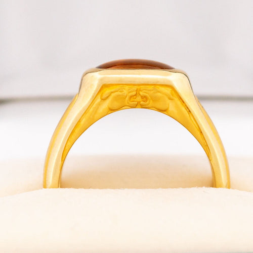 Bague 61 Bague deux têtes de puma en or 18 carats et citrine 58 Facettes 0252E062542541D5B0831CF7CB0A50BC