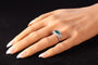 Bague 54 Paire de bagues vintage en platine et argent, émeraudes et diamants 58 Facettes 16281-0017
