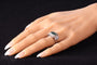 Bague 54 Paire de bagues vintage en platine et argent, émeraudes et diamants 58 Facettes 16281-0017