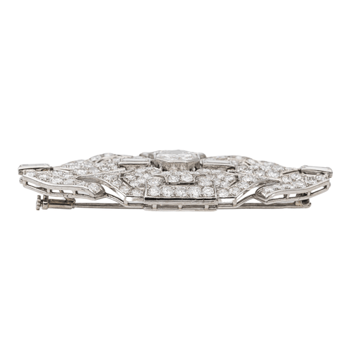 Broche Broche Art Déco Or blanc, Platine Diamant 58 Facettes 1629029CN