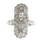 Bague 56 Bague vintage Art déco revival en platine et diamants 58 Facettes 16300-0191