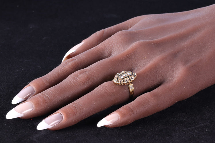 Bague 51 Bague rococo en or jaune 18K et diamants (vers 1750) 58 Facettes 16340-0042