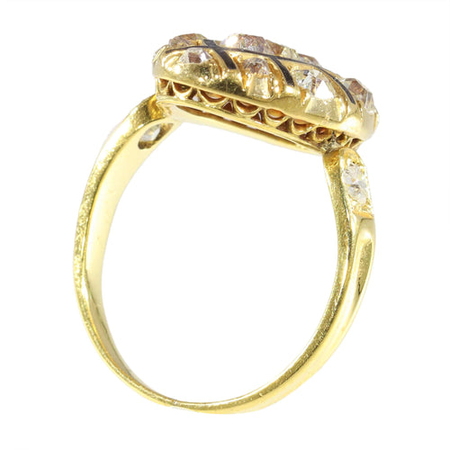 Bague 51 Bague rococo en or jaune 18K et diamants (vers 1750) 58 Facettes 16340-0042
