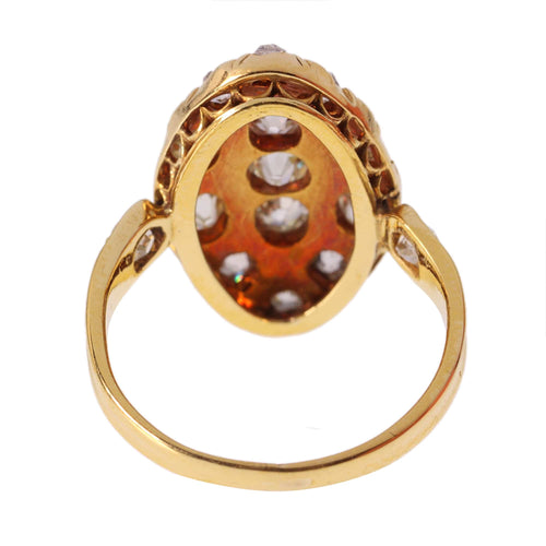Bague 51 Bague rococo en or jaune 18K et diamants (vers 1750) 58 Facettes 16340-0042
